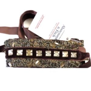 NWT Abercrombie & Fitch Velvet Ribbon Sash Belt